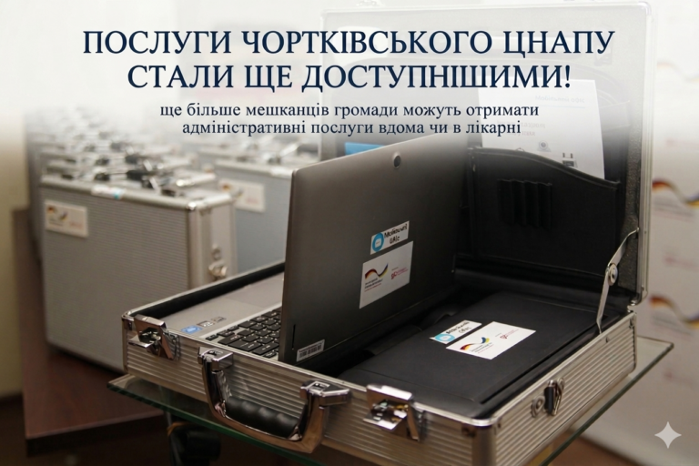 ПОСЛУГИ ЧОРТКІВСЬКОГО ЦНАПУ СТАЛИ ЩЕ ДОСТУПНІШИМИ!