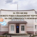 ЗА ТРИ МІСЯЦІ НОВОГО РОКУ У ПОЛОГОВОМУ ЧОРТКОВА НА СВІТ З’ЯВИЛОСЬ 75 НЕМОВЛЯТ