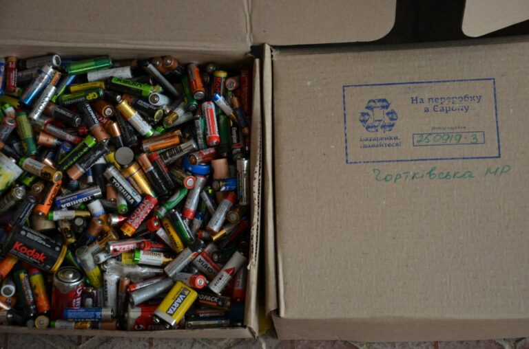 700 КГ ВИКОРИСТАНИХ БАТАРЕЙОК ІЗ ЧОРТКОВА ВІДПРАВЛЯТЬ НА ПЕРЕРОБКУ У ЄВРОПУ