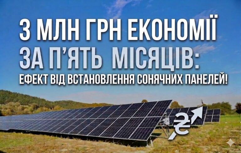 СОНЯЧНІ СТАНЦІЇ ЗЕКОНОМИЛИ БЮДЖЕТУ ЧОРТКІВСЬКОЇ ГРОМАДИ ПОНАД 3 МІЛЬЙОНИ ГРИВЕНЬ ЗА 5 МІСЯЦІВ 2026 РОКУ