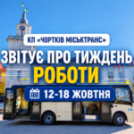 КП «ЧОРТКІВ МІСЬКТРАНС» ЗВІТУЄ ПРО ТИЖДЕНЬ РОБОТИ