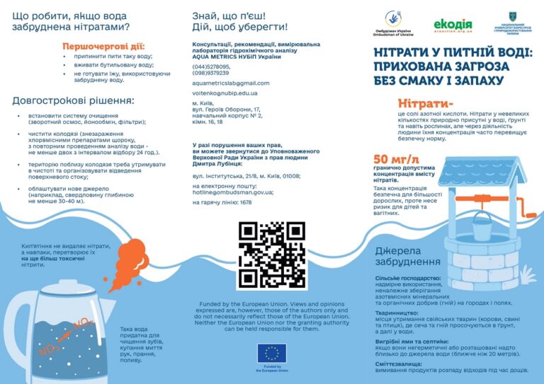 Нітрати у питній воді: прихована загроза без смаку і запаху
